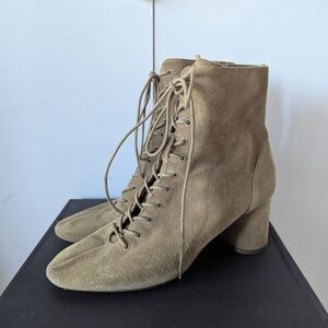Zara Tan Suede Boots